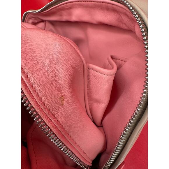 Prada Inside Bauletto Soft Taupe & Pink Calfskin Stylish Shoulder Crossbody Bag - Picture 16 of 16